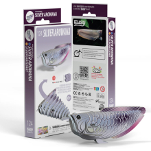 EUGY 110514 SILVER AROWANA 3D PUZZLE