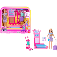 MATTEL JMJ49 BARBIE SET DE JUEGO CON MU�ECA AVENTURAS DE VIAJE