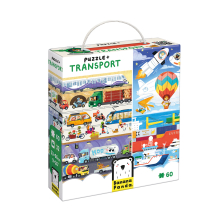 BANANAPANDA 49352 PUZZLE TRANSPORT 60 PIEZAS