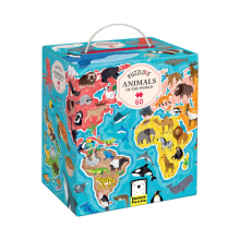BANANAPANDA 49217 PUZZLE LOVE ANIMALS AROUND THE WORLD 60 PIEZAS
