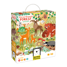 BANANAPANDA 49260 PUZZLE WILD JUMBO FOREST ANIMALS 40 PIEZAS