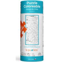 LAPUZZLERA PUZZLE COLOREABLE ZONAS DE CHILE 200 PIEZAS