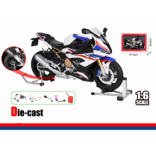 HUAYI M6-6A ALLOY MOTORCYCLE 1:6 BMW R1000A? WHITE GIFT BOX