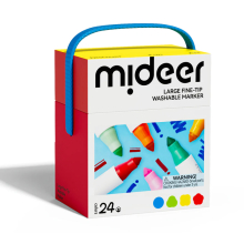 MIDEER MD1550 LARGE FINE TIP WASHABLE MARKER 24 COLORS