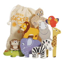 LETOYVAN PL117 AFRICA STACKING ANIMALS AND BAG 10 PIEZAS