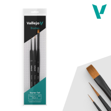 VALLEJO B03990 PRECISION STARTER SET ( REDONDO MANGO TRIANGULAR 1 & 3/0 PLANO 4 )