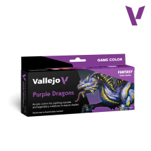 VALLEJO 72194 NEW GAME COLOR SET PURPLE DRAGONS BY AGIRALDEZ