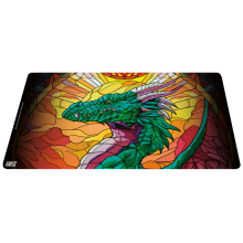 TOPDECK PLAYMAT COLECCION VITRALES DRAGON VERDE