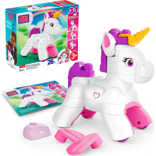 MATTEL JKG36 MEGA BLOKS 3 EN 1 UNICORNIO ARMA Y BRILLA
