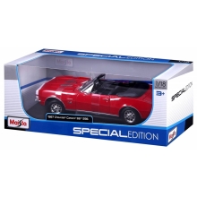 MAISTO 31684 1:18 1967 CHEVROLET CAMARO SS 396 CONVERTIBLE RED OR TURQUOISE