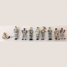 MODELPOWER 1376 PRISONERS BLACK WHITE STRIPES N