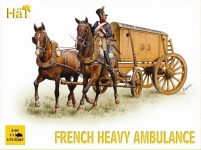 HAT 8104 1:72 NAPOLEONIC FRENCH HEAVY AMBULANCE ( 1 SOLDIER, 2 HORSES & 3 AMBULANCE )
