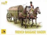 HAT 8106 1:72 NAPOLEONIC FRENCH BAGGAGE WAGONS ( 1 SOLDIER, 2 HORSES & 3 WAGONS )