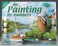 ROYAL PAL7 ADULT PAINT BY NUMBER WINDMILL RIVER 15X11-1:4