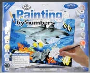 ROYAL PJL10 JUNIOR PAINT BY NUMBER DOLPHINS 15X11-1:4